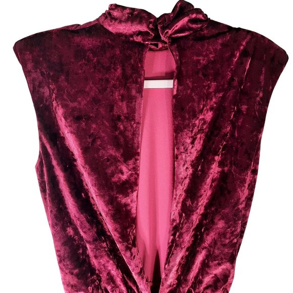 Ronny Kobo Burgundy Sleeveless Mini Dress - Picture 10 of 11